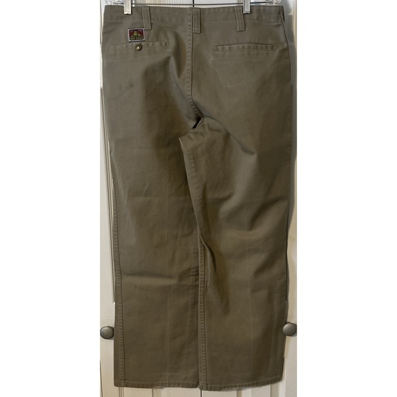 Ben Davis Canvas Khaki 695 Straight Leg 50/50 Blend Twill Work Pants Size 34x31 - Picture 12 of 13